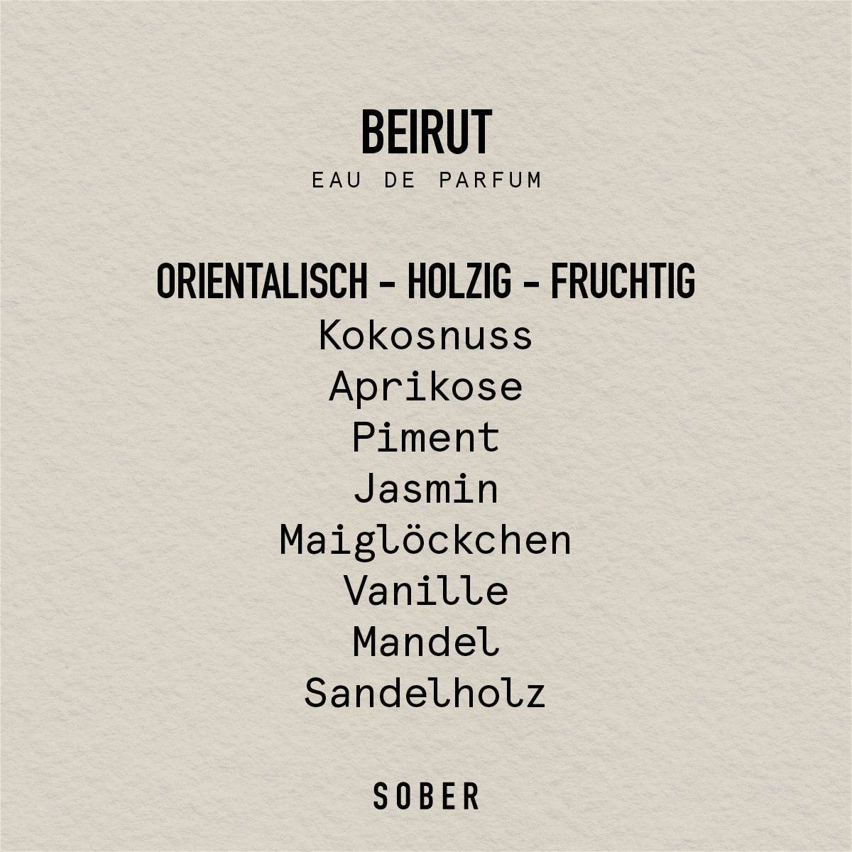 Parfum Beirut SOBER - Ilse de Beaute