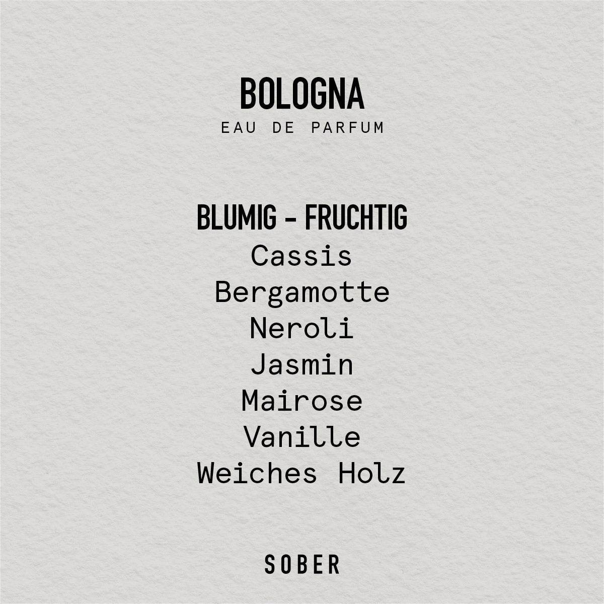 Parfum Bologna SOBER - Ilse de Beaute
