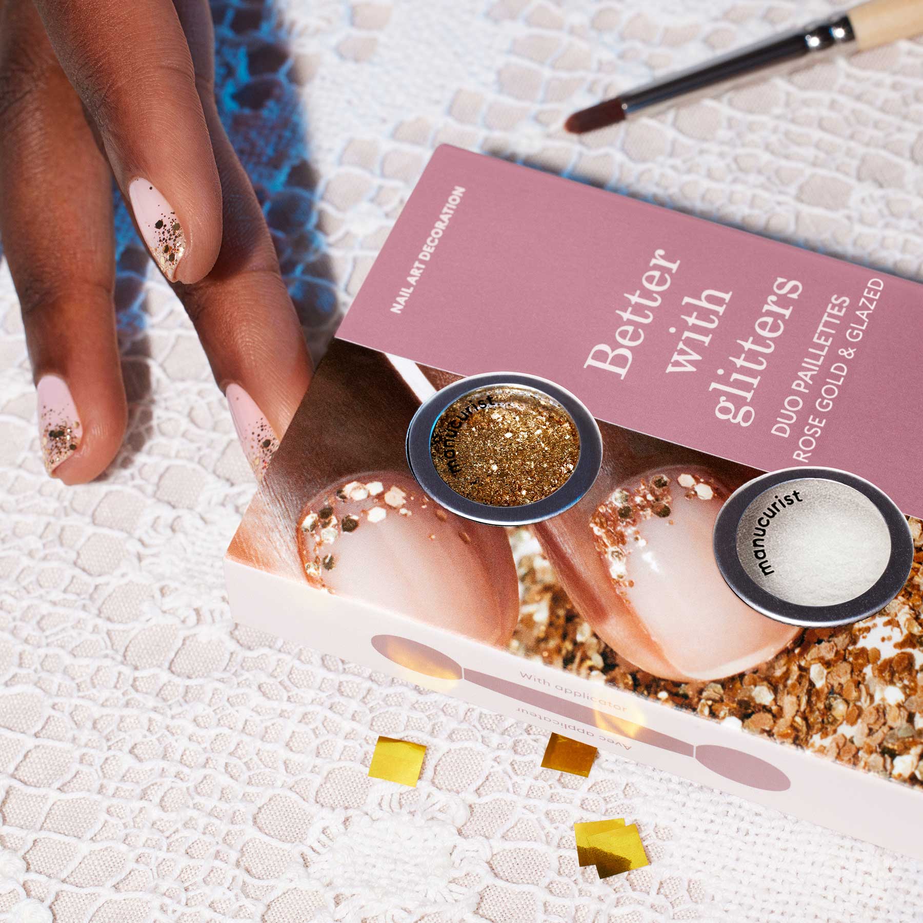 Manucurist Green Flash™ Duo — Rose Gold & Glazed Glitters