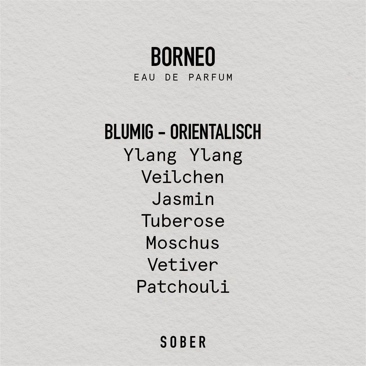 Borneo Eau de Parfum Sober Berlin