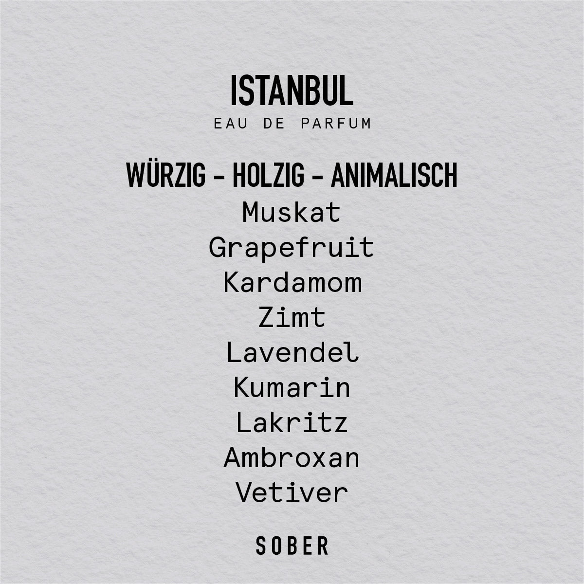 Istanbul – Eau de Parfum Sober Berlin
