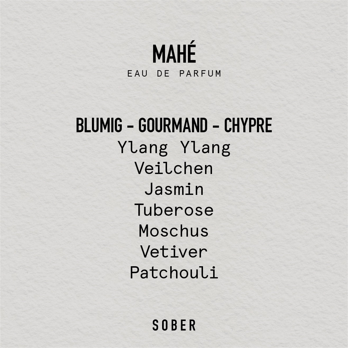 Mahé – Eau de Parfum Sober Berlin