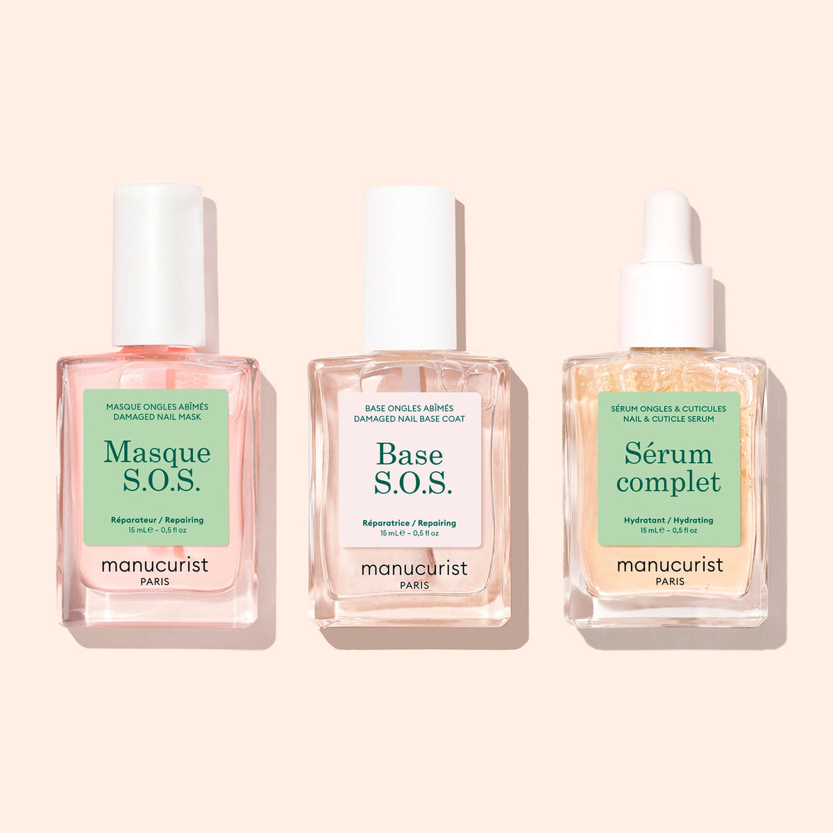 Manucurist Herstellende 3-Stappenkuur  — 1 Set 4stuks inbegrepen