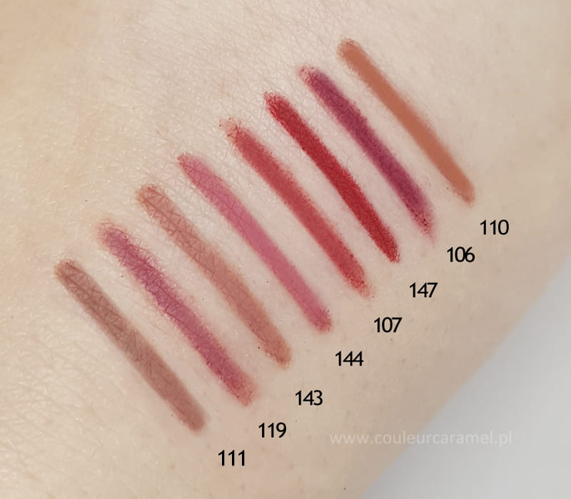 couleur caramel lippencil swatches