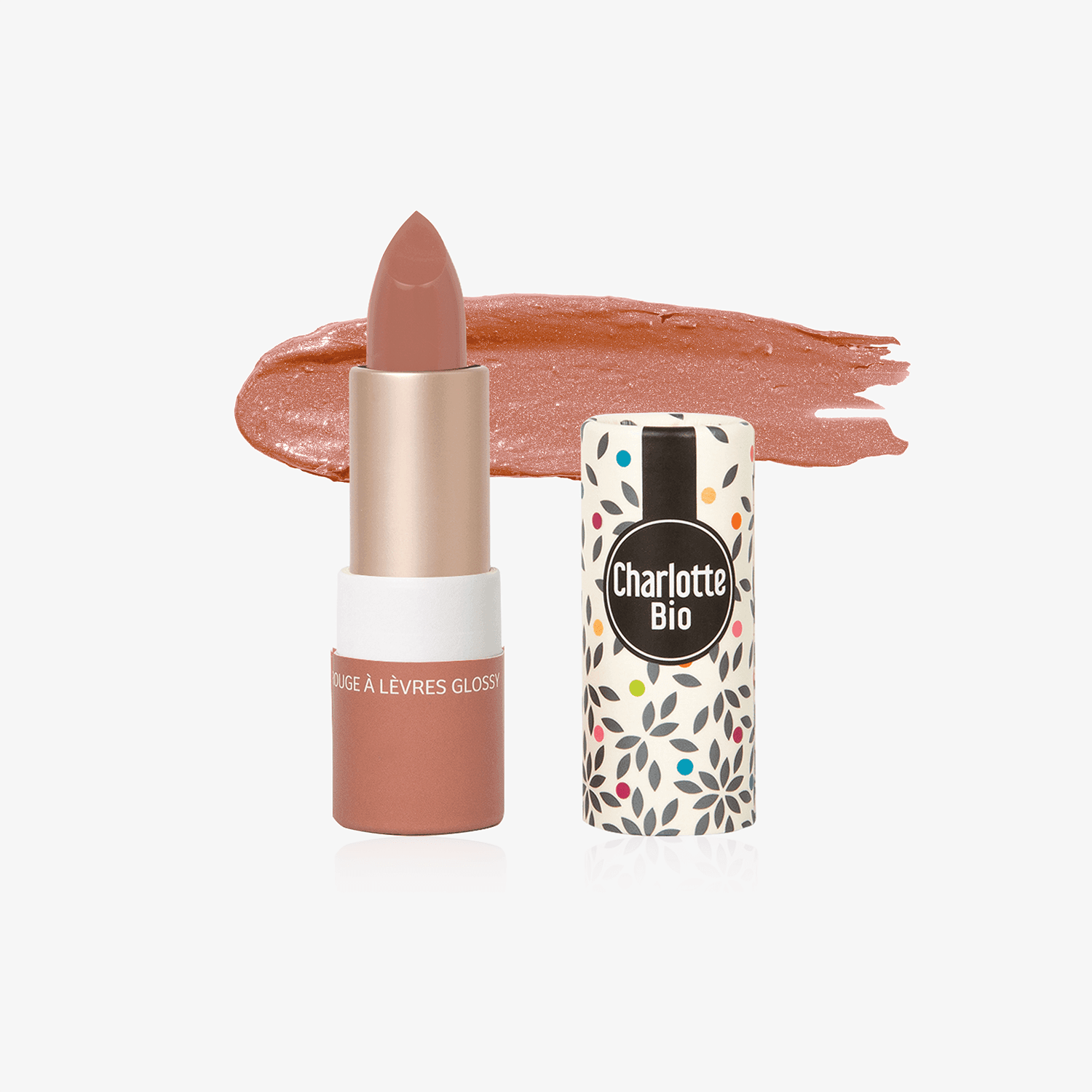 Organic Glossy Lipstick Nude moka - Ilse de Beaute